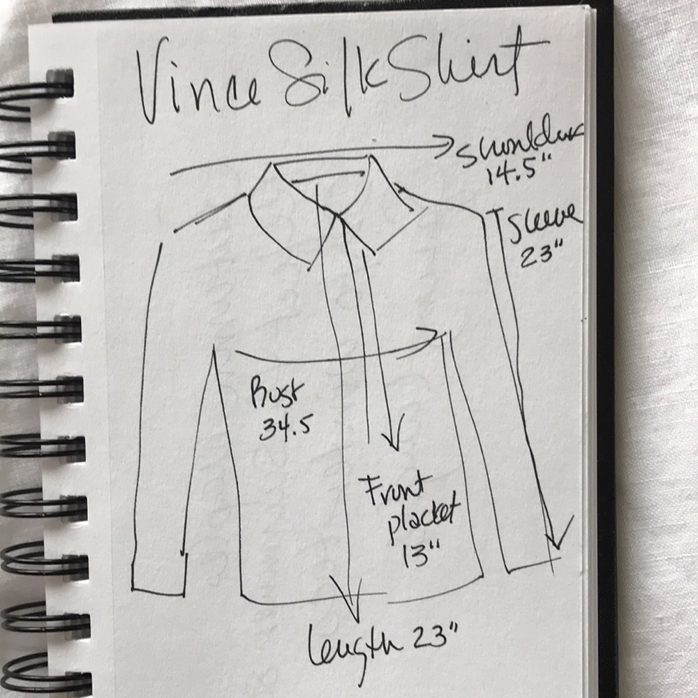 Vince Slim Fit Popover Cream Silk Blouse Size 2 - Picture 12 of 13
